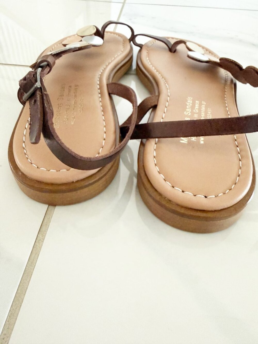 Handmade "Nafplio" sandals by Mykonos Sandals 39/8 - Picture 3 of 6